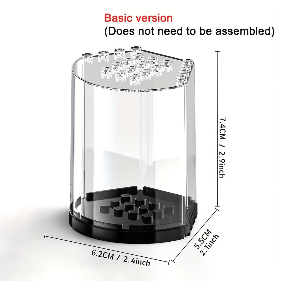 Plastic Minifigure Display Case Dustproof Organizer for Action Figures Dolls and Car Models