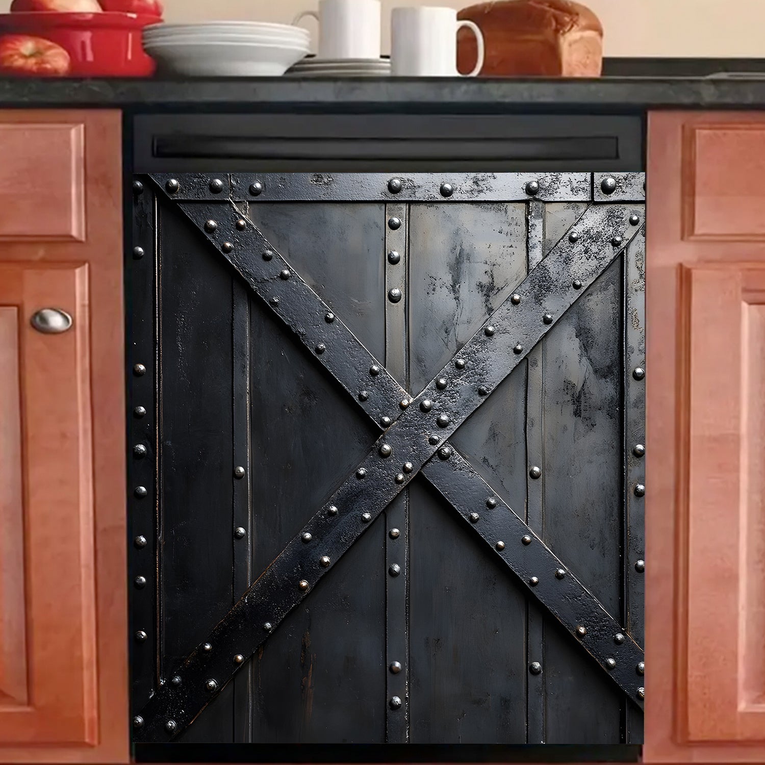 Sanoat vintli temir eshik magnit qopqog'i, suv o'tkazmaydigan, issiqlikka chidamli 58.5x65cm