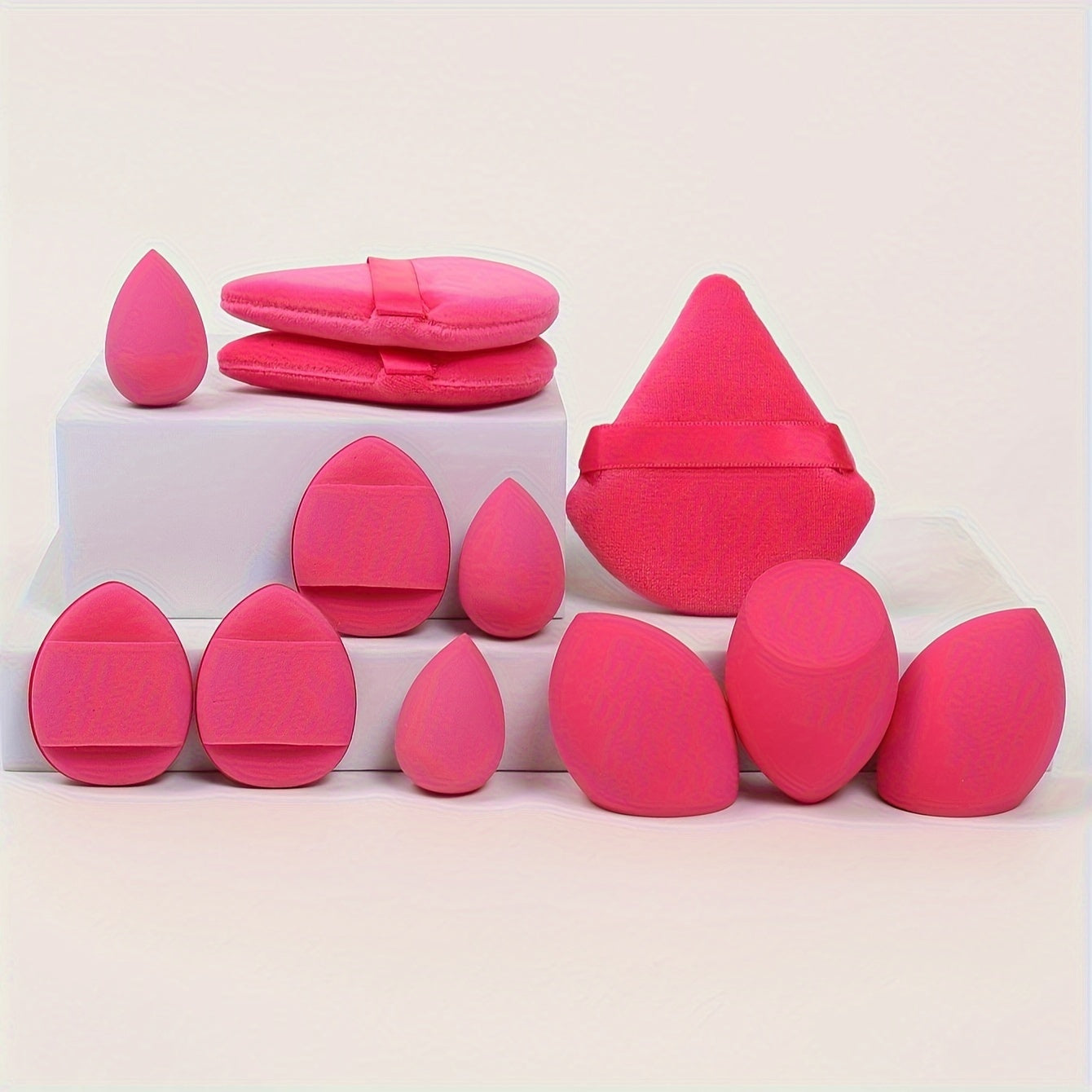 12-Piece Makeup Sponge Set with Foundation Blenders and Powder Puffs for Liquid, Cream, and Powder