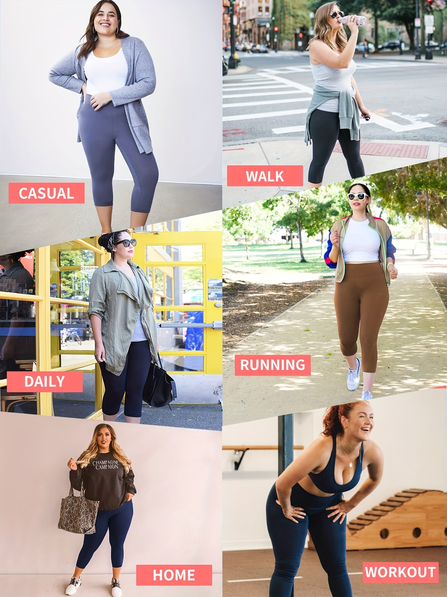 Plus Size High-Waisted Leggings Spring Summer 7-Point Yoga Workout