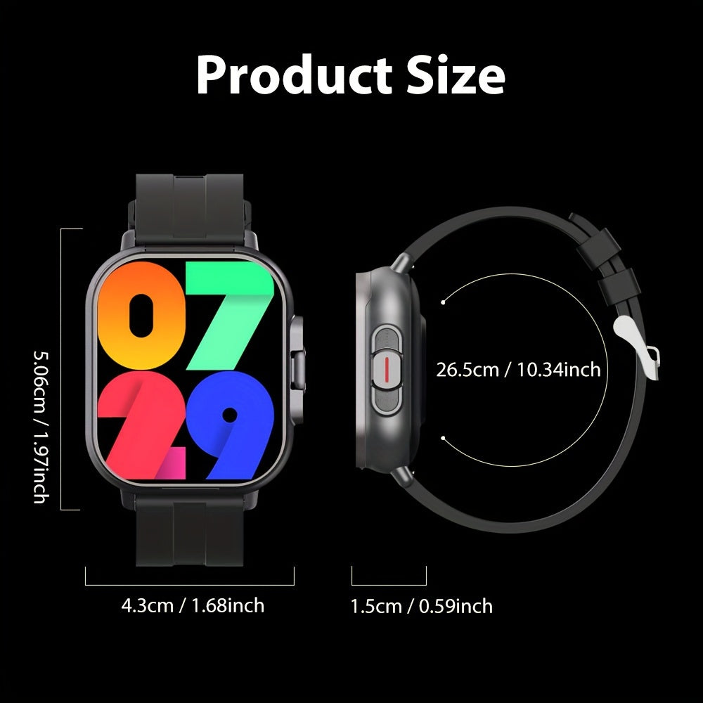 2-in-1 Smart Watch with Wireless Earbuds 5.11cm Touch Screen Pedometer Multi-Sport