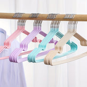 Set of 10 Heavy Duty Metal Hangers for Closet Organization and Storage
