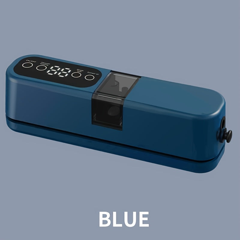 Портативный USB перезаряжаемый вакуумный запайщик с цифровым дисплеем для сохранения продуктов