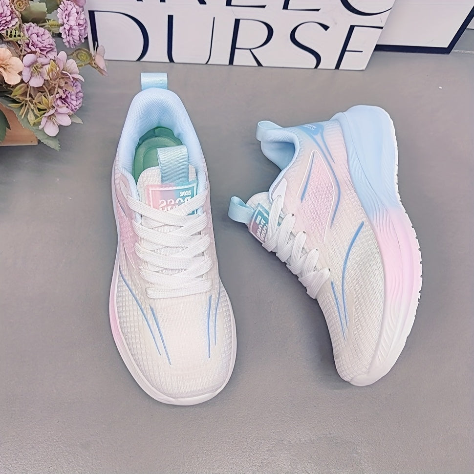 Unisex Breathable Mesh Running Shoes Soft EVA Cushioning All-Season Sport Sneakers