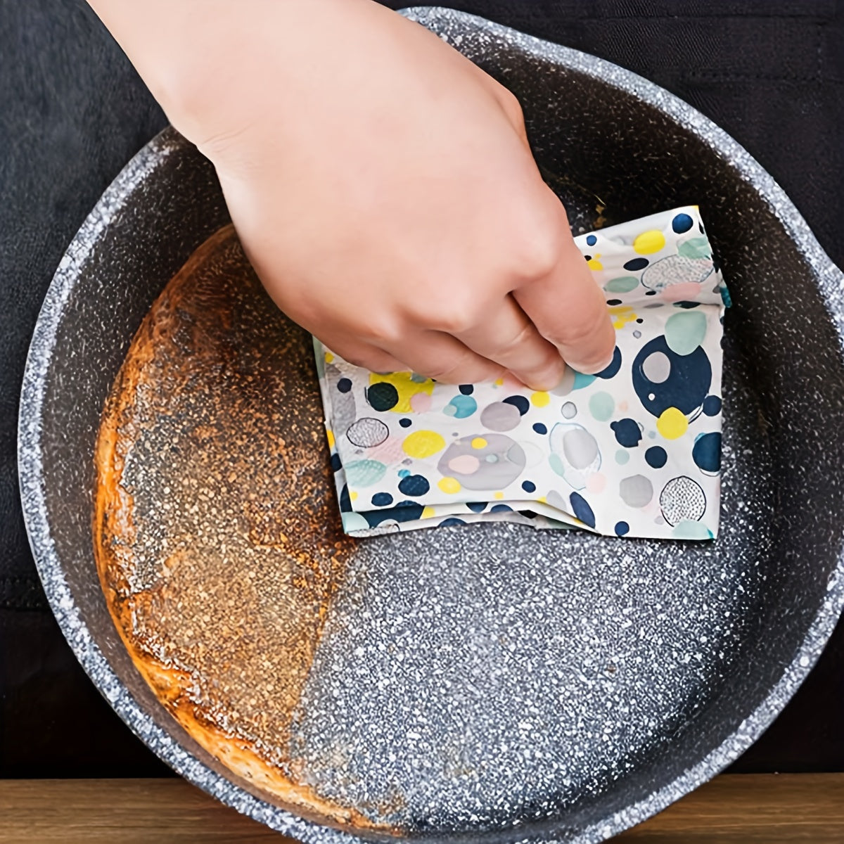 Olla de leche de aluminio antiadherente de 20cm con tapa de vidrio para cocinas de inducción y gas