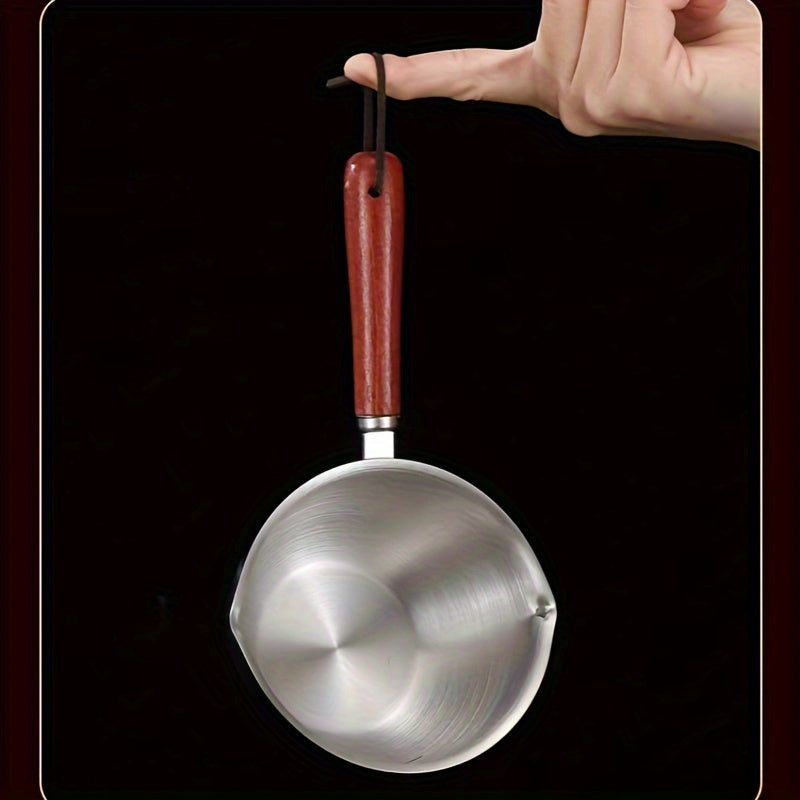 Stainless Steel Saucier Pots Set with 300ml Capacity, Oil Splash Guard, Insulated Handle