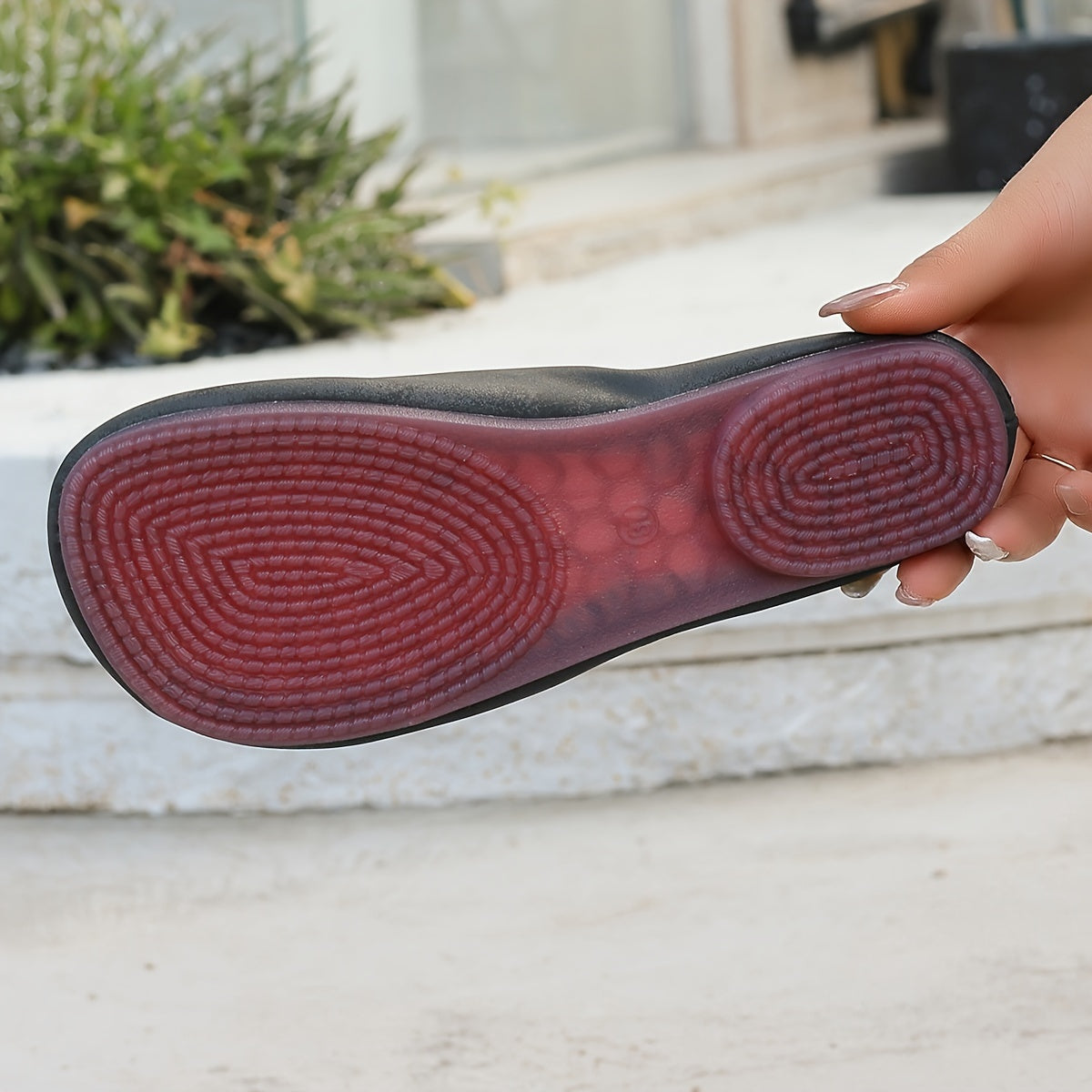 Women's Slip-On Flats Soft PU Loafers Non-Slip Sole Casual Shoes