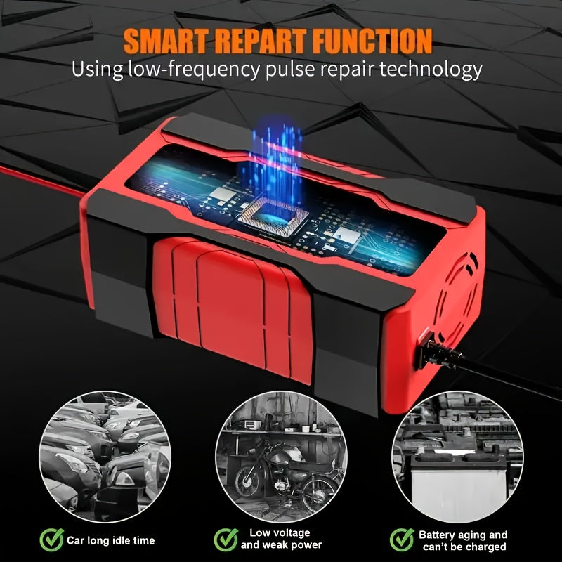 180W Car Battery Charger Intelligent Pulse Repair 12V 24V with Multi-Protection
