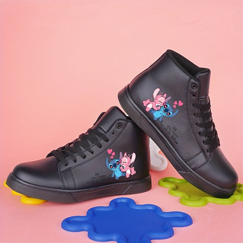 Unisex Casual Canvas Sneakers - Black White All-Season Comfort Low High Top