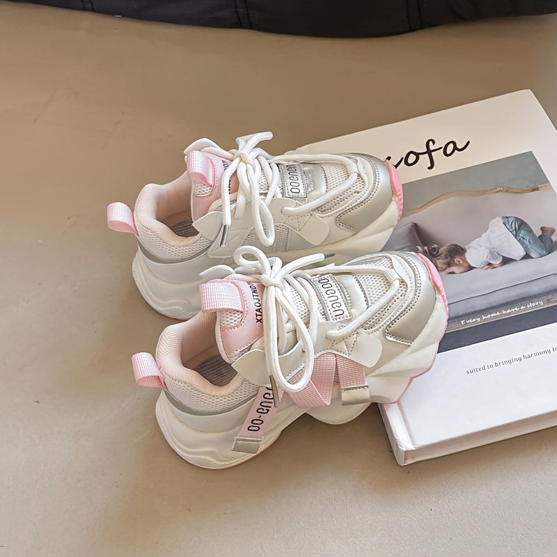 Kids' Breathable Low Top Sneakers for Girls Sport Casual Hiking Rubber Sole