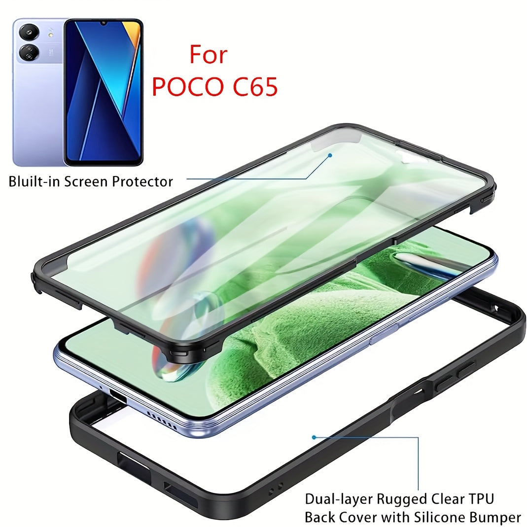360 Full Body Shockproof Phone Case for Xiaomi POCO Series with Built-in Screen Protector