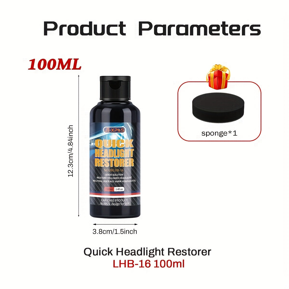 Headlight Restoration Kit for Cars, Easy Yellowed Headlight Renewal