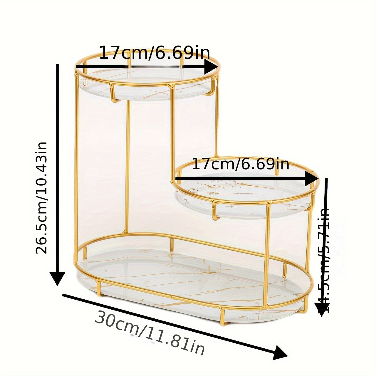 Organizador de baño de metal sin instalación, pulido, ligero, sin fragancia