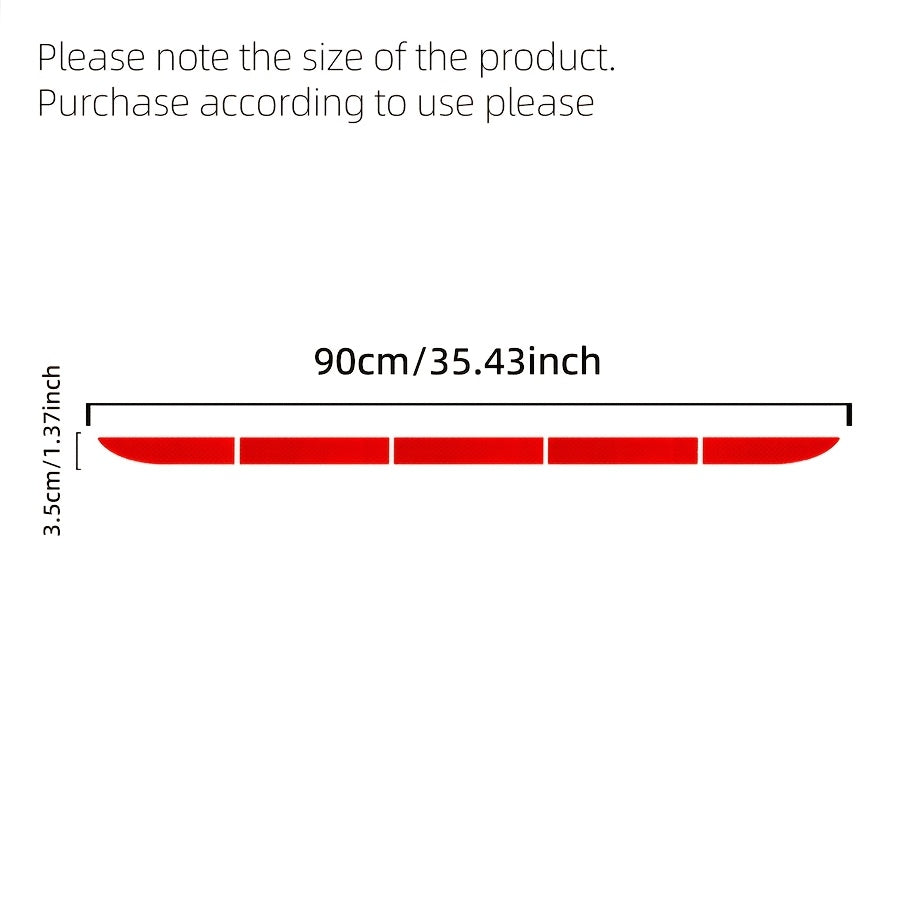 Car Reflective Sticker for Trunk and Tailgate, Anti-Collision Warning Strip