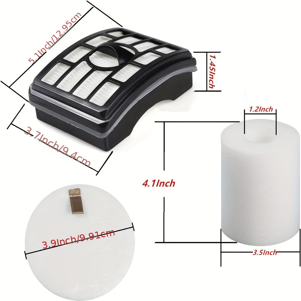 Shark Rotator Pro Lift-Away NV500, NV501, NV502, NV503, NV505, NV510, NV520, NV552, UV560, XFF500 va XHF500 uchun yuqori samarali HEPA va faol uglerod o'rnini bosuvchi filtrlar