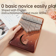 Boshlovchilar uchun 17-Tonli Thumb Piano Kalimba, aralash rang va 17 ta kalit bilan