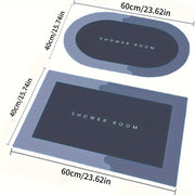 Velvet Non-Slip Quick-Drying Bath Mats Set for Bathroom Shower Room