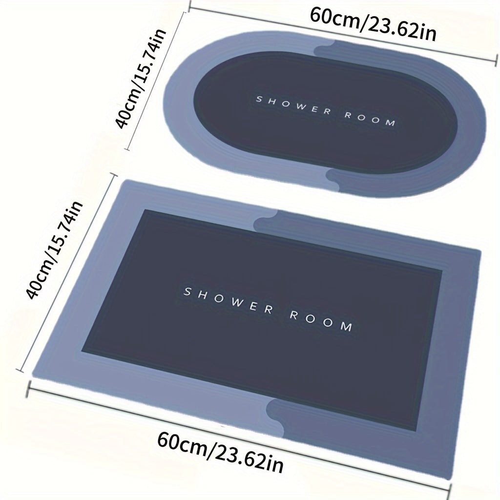 Velvet Non-Slip Quick-Drying Bath Mats Set for Bathroom Shower Room