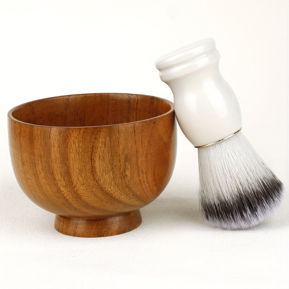 Cepillo de afeitar para hombres, brocha de maquillaje, herramienta de limpieza facial con espuma