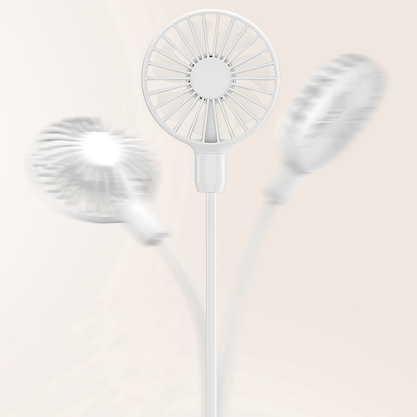 Portable USB Mini Fan for Travel Camping Outdoor and Desktop Use Quiet Compact ABS