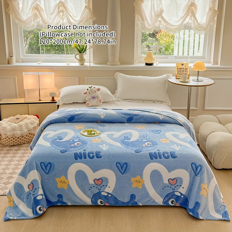 Soft Coral Fleece Throw Blanket Geometric Rainbow Design for Bed Sofa Travel