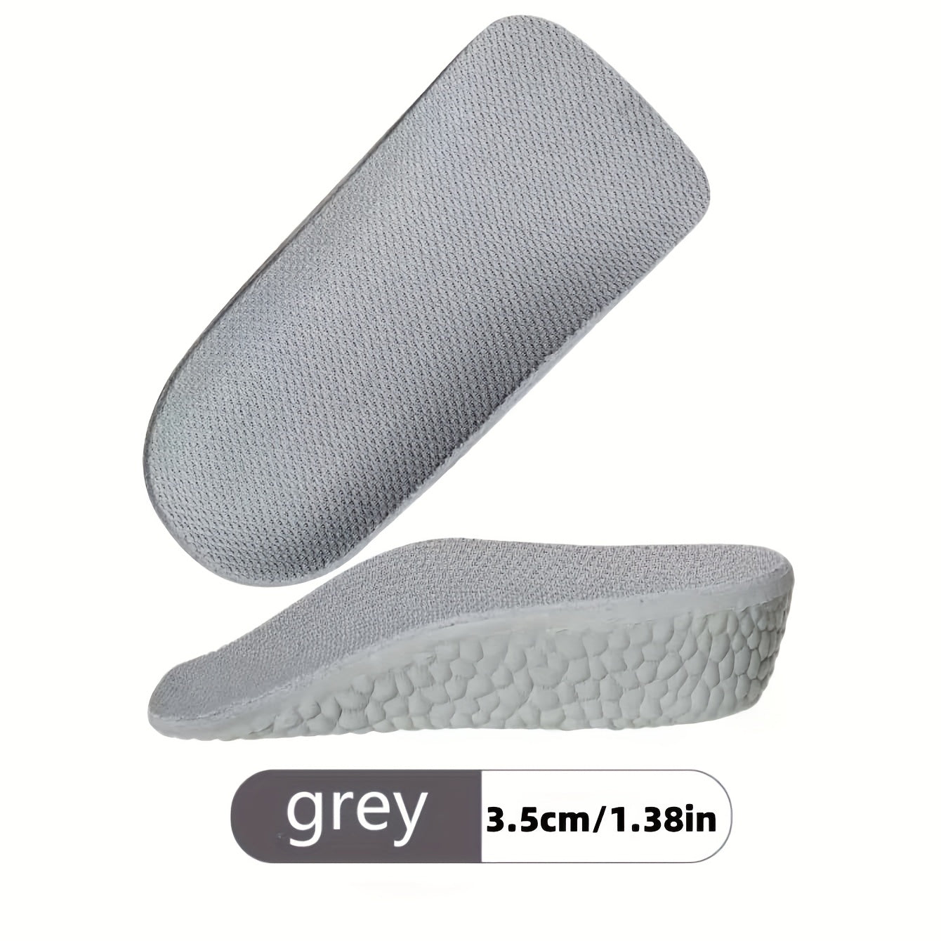 Unisex Memory Foam Height-Increasing Insoles with Arch Support and Shock Absorption