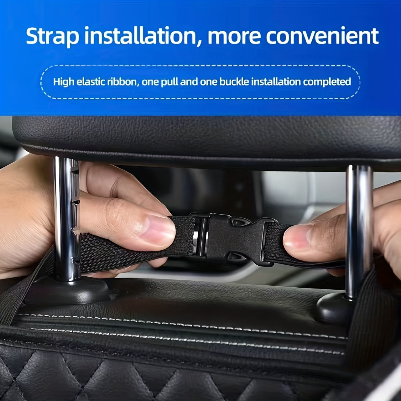 Car Seat Organizer with 360° Rotation Large Capacity Storage and Phone Holder