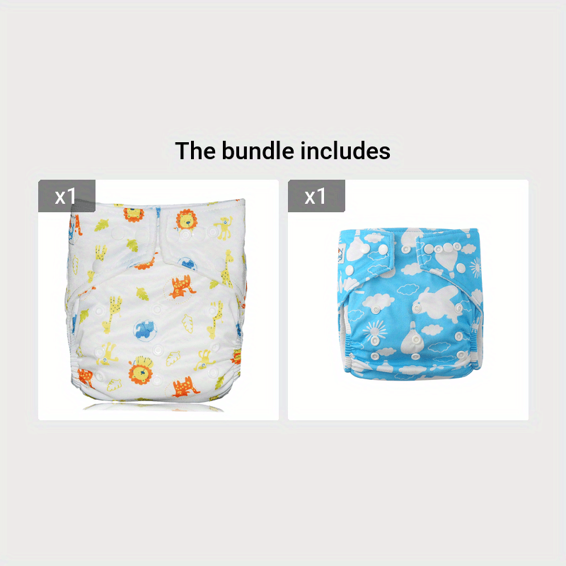 Reusable Cloth Diapers for Babies 0+ Waterproof Highly Absorbent Adjustable Fit Pink Blue White