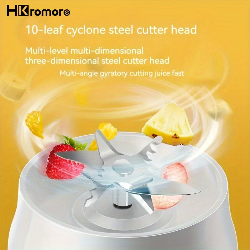 Портативный двойной стакан-миксер 450 мл, перезаряжаемый через USB, пищевой пластик PP для дома и путешествий