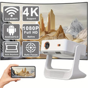 Умный 4K домашний кинотеатр проектор с 8-дюйковым сенсорным экраном WiFi6 автофокус