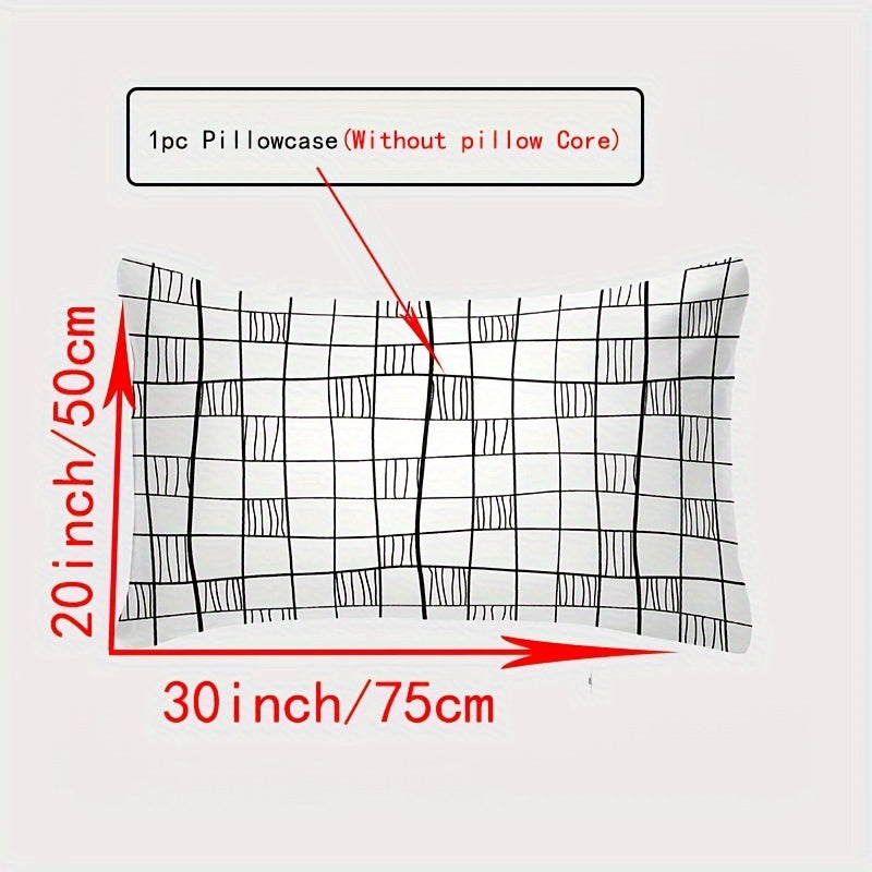 Funda de almohada de algodón con patrones de flores y cuadros, transpirable 144TC