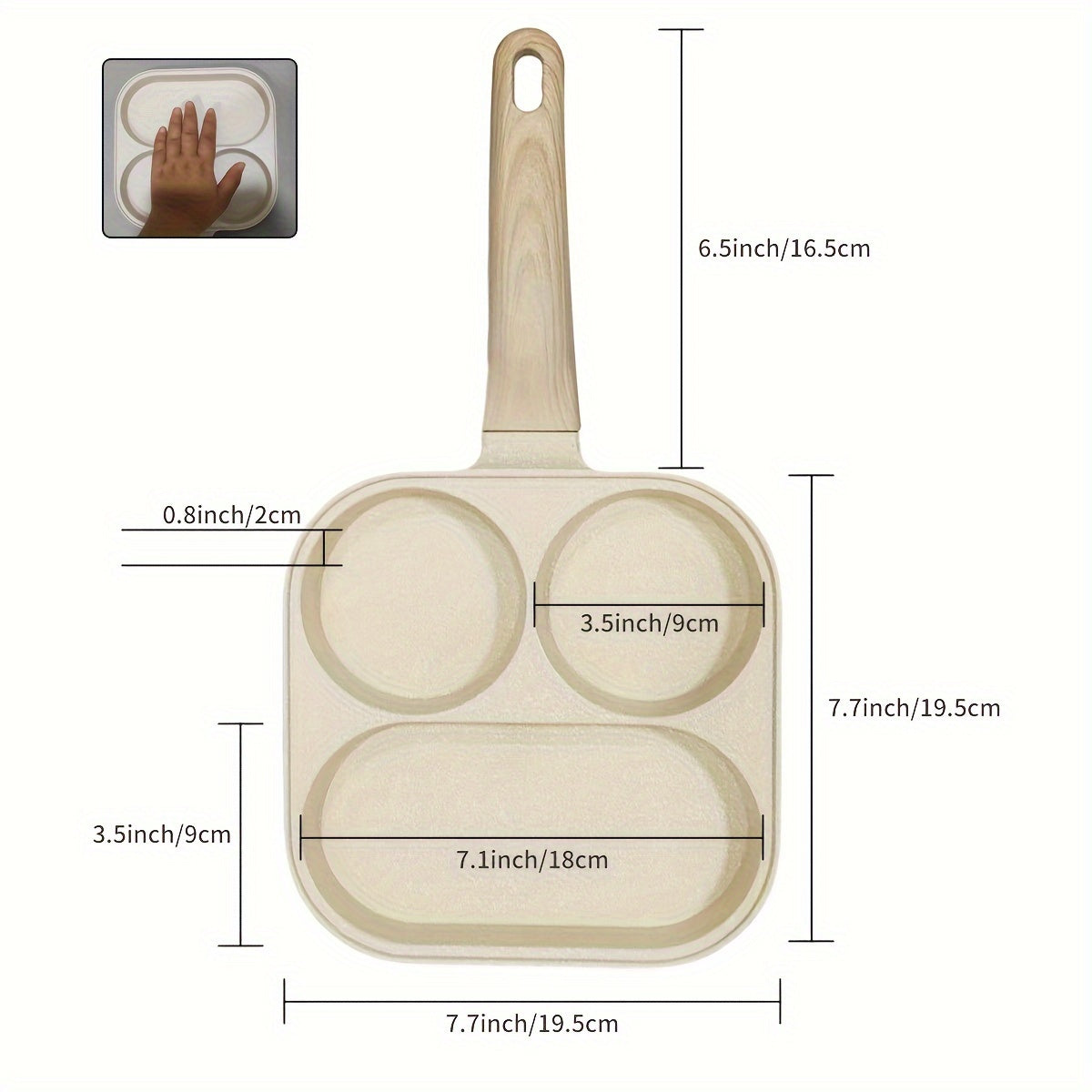 Non-Stick Aluminum Skillet for Breakfast Eggs Burgers and Steak Gas Stove Compatible