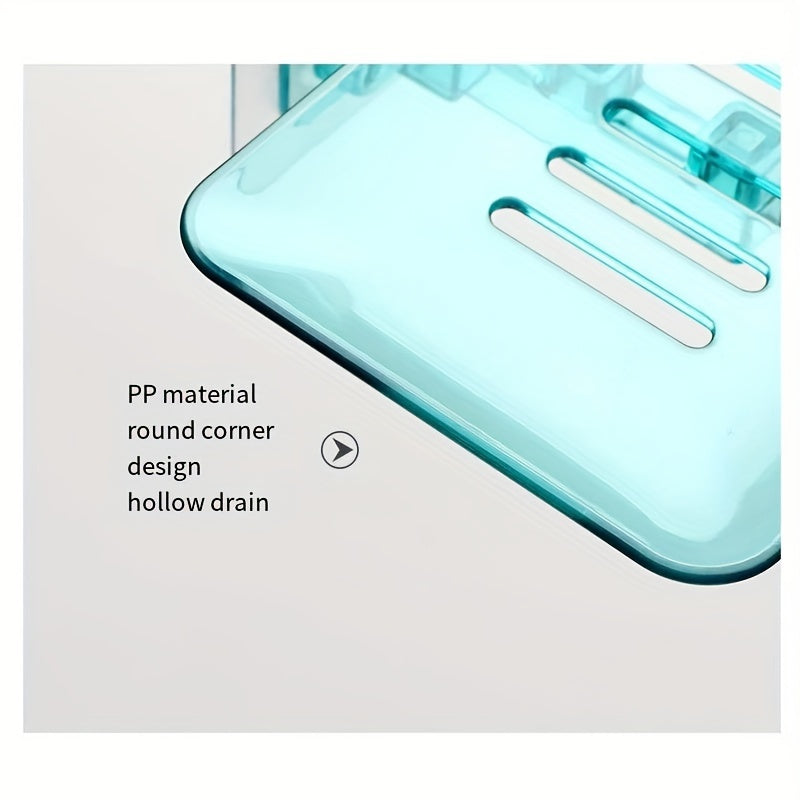 Wall-Mounted Soap Dish with Drainage Adhesive Bathroom Organizer