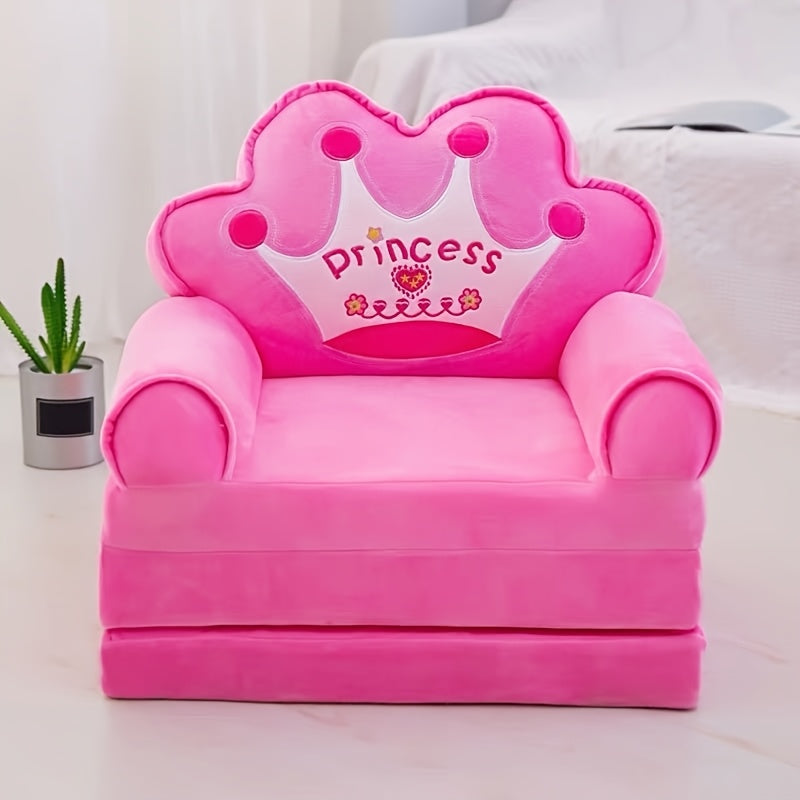 Foldable Princess Themed Sofa Bed Ergonomic Design No Electricity Mixed Color Storage Under 3.2 Cu Ft