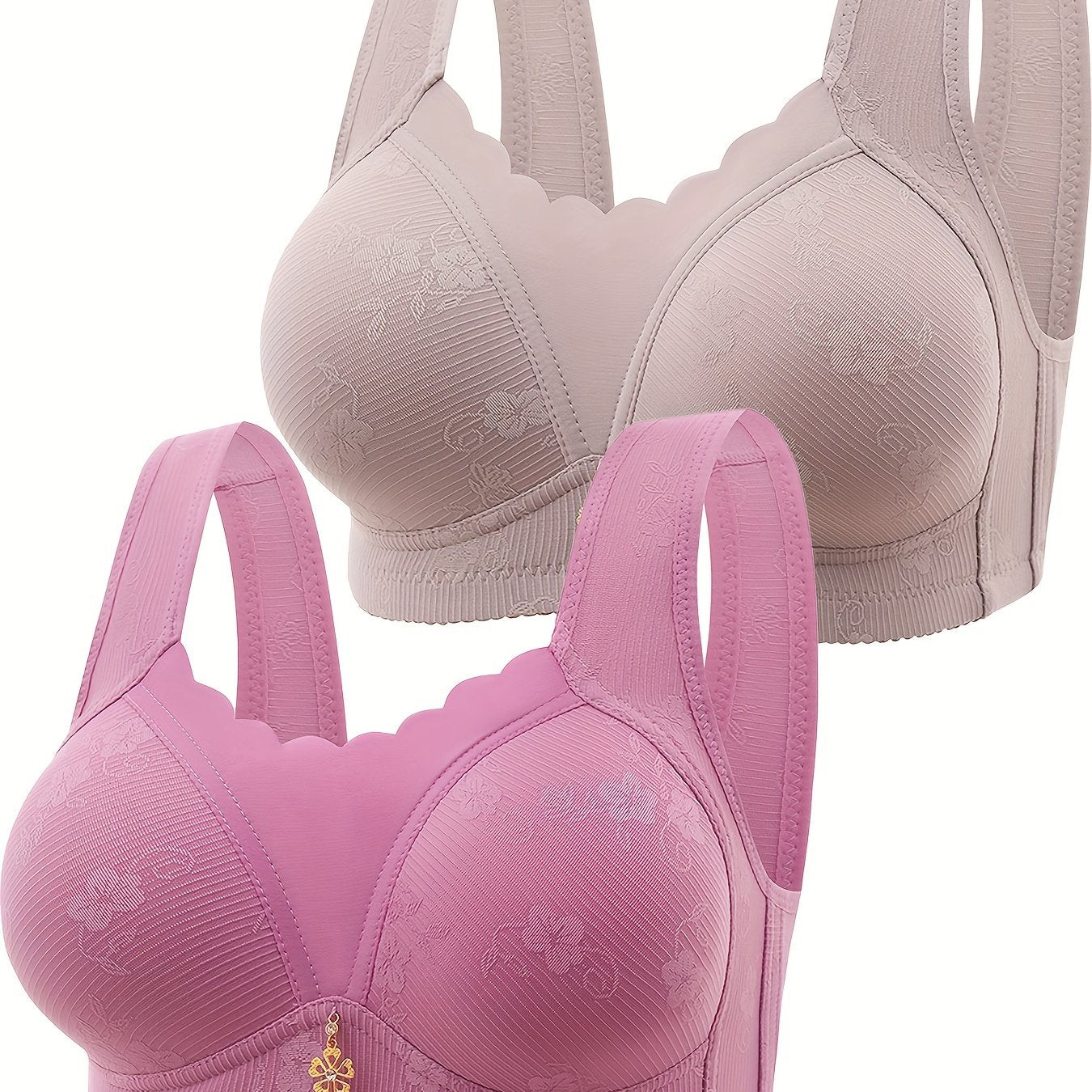 2 Бесшовных кружевных топа-брa с без проводов для женщин, Элегантные и удобные.