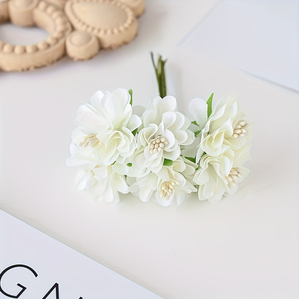 Мини-искусственный букет гортензии с 6 головками, пластиковые гвоздики для домашнего декора, свадеб