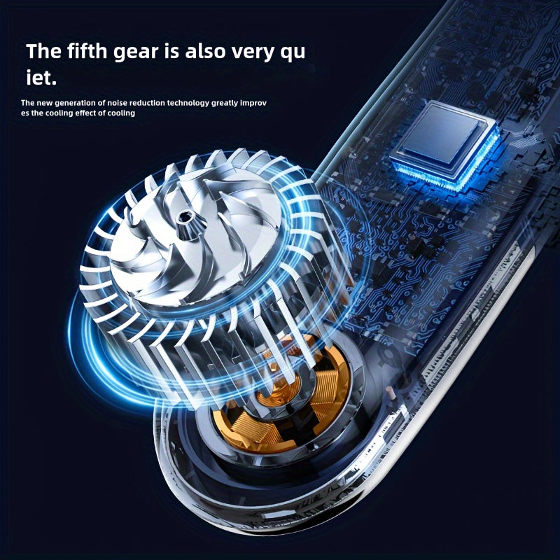 Bladeless Neck Fan Portable USB Rechargeable Handheld Hands-Free Cooling