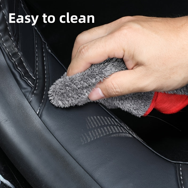 Car Door Sill Protector and Rear Seat Threshold Guard Leather Set for Model 3