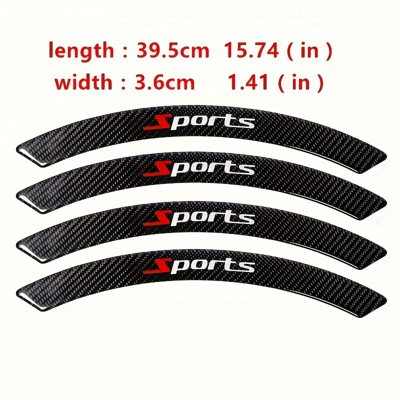 Universal Carbon Fiber Fender Flares Scratch Resistant Wheel Eyebrow Protector Set