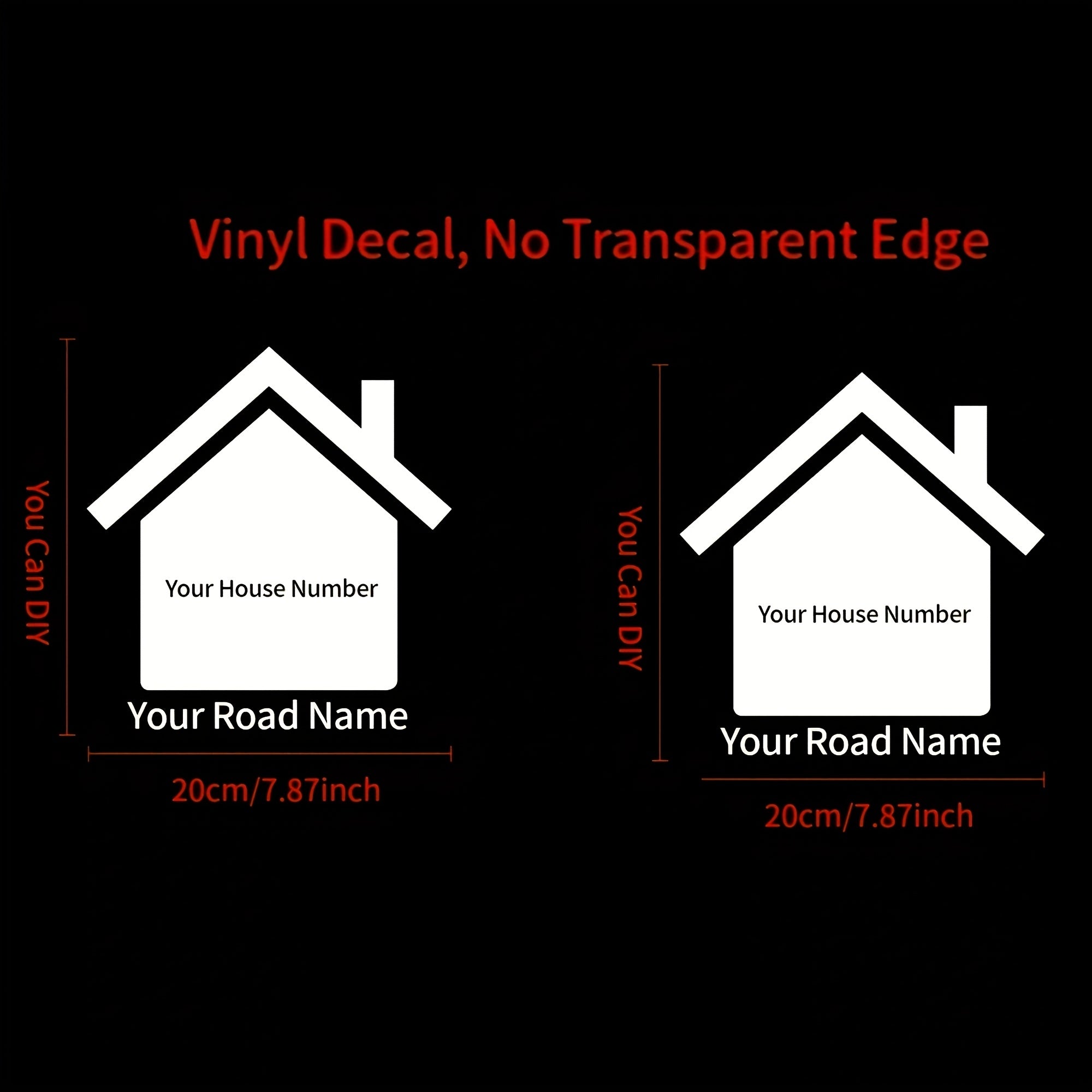 Personalized Custom Vinyl Bin Number Stickers Waterproof House Number and Street Name Decals 1-5 Pieces