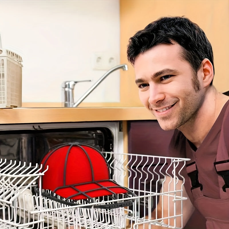 Soporte para limpiar gorras de béisbol de plástico, organizador de almacenamiento plegable de pared