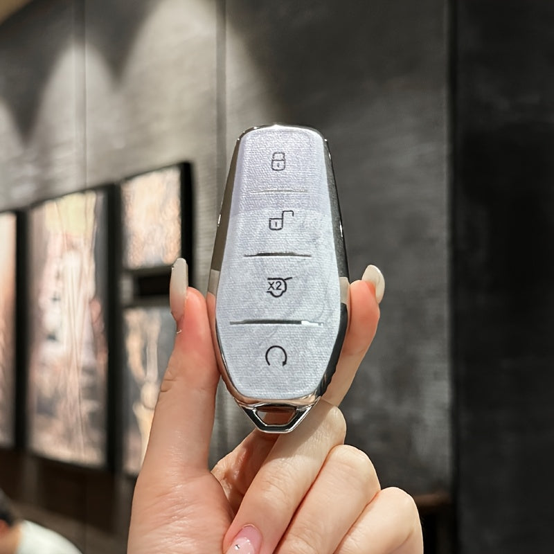 Car Key Cover with Lock Button Protective Case for Sedan SUV