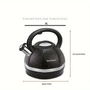 Stainless Steel Tea Kettle 3L with Whistle Heat-Proof Handle Gas Electric