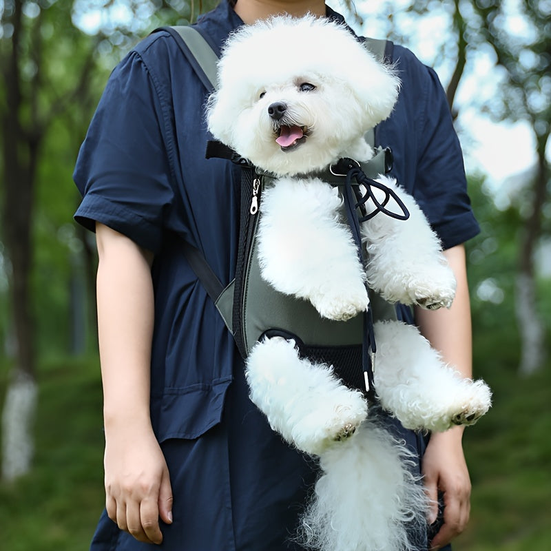 Adjustable Breathable Pet Backpack for Dogs and Cats with Safety Buckle