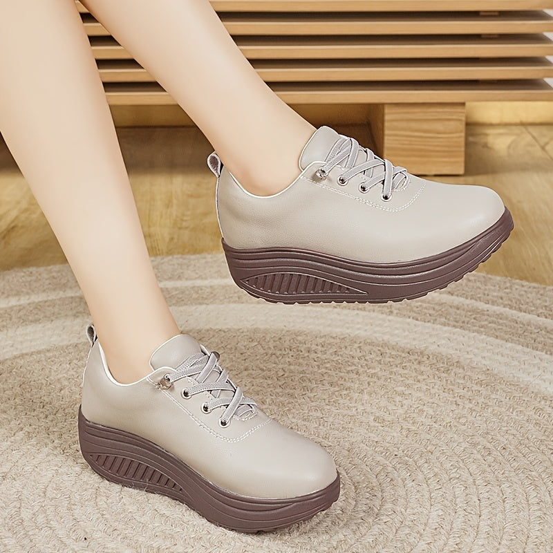 Women's Faux Leather Slip-On Loafers Casual All-Season Shock Absorbing Sole