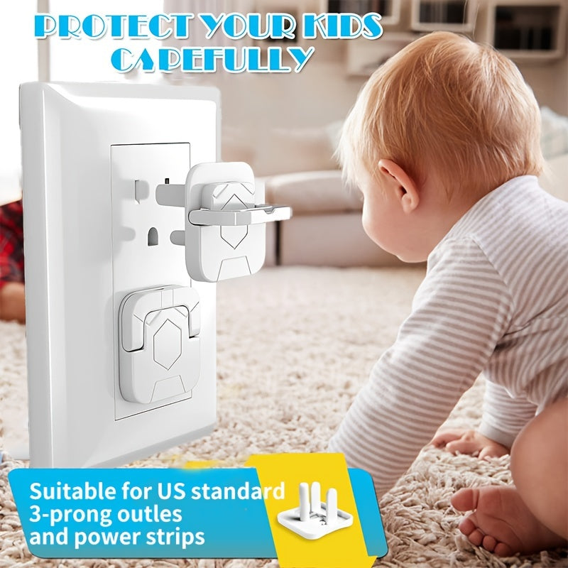 Baby Proofing Outlet Safety Covers Set of 30 with Hidden Pull Handle Childproof Socket Protectors