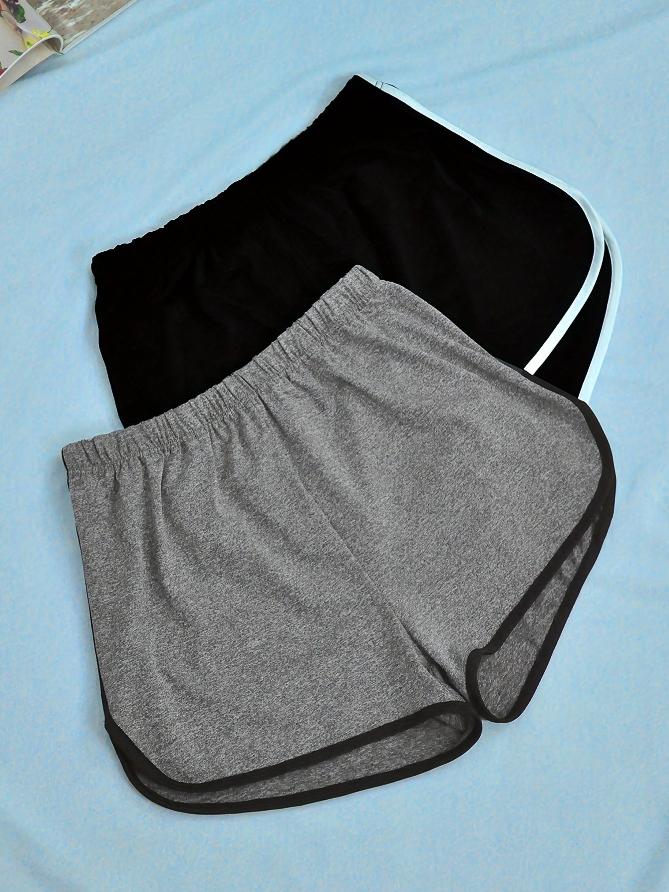 Женские брюки для сна большого размера в контрастных цветах, комплект из 2 шт.