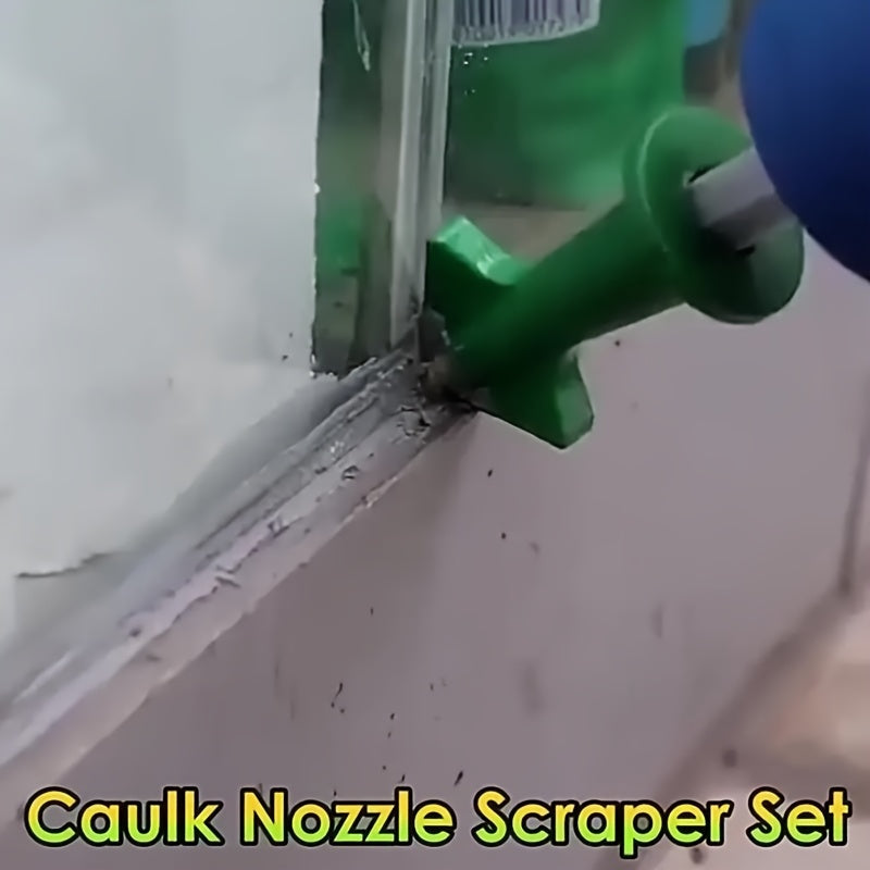 3Pcs Silicone Sealant Nozzle Applicator and Scraper Set for Bathroom and Tile