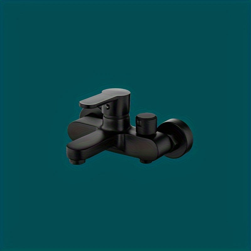 Black Copper Alloy Shower Mixer Valve Single Hole Brushed Finish