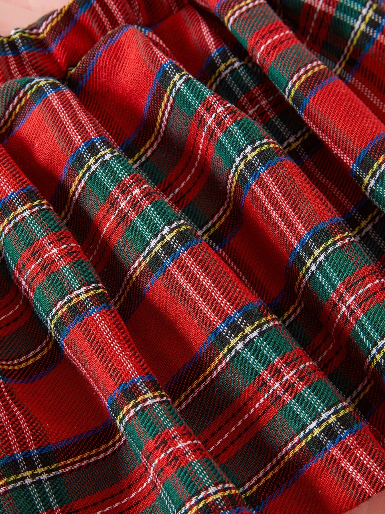 Women's Lace Lingerie Set with Plaid Skirt 4-Piece